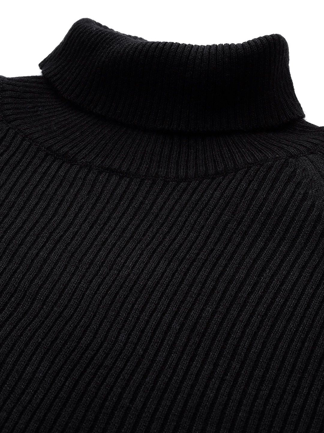 all about you Ribbed Turtle Neck Pullover