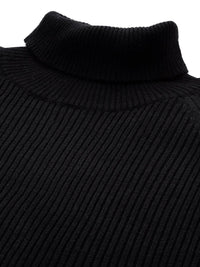 all about you Ribbed Turtle Neck Pullover
