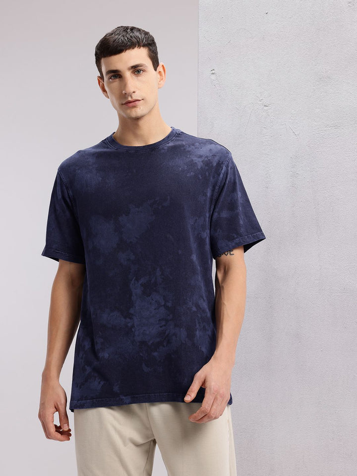 HRX by Hrithik Roshan Printed Washed Effect Pure Cotton Yoga T-shirt