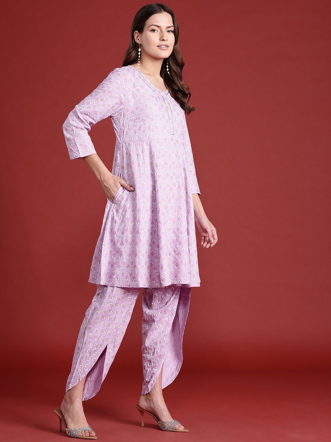 all about you Women Ethnic Motifs Print Kurta with Harem Pants
