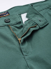 The Indian Garage Co Men Green Slim Fit Cargos Trousers