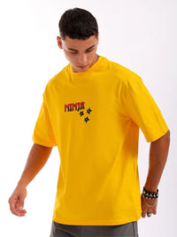 The Indian Garage Co Men Back Printed Round Neck Boxy Oversized T-shirt