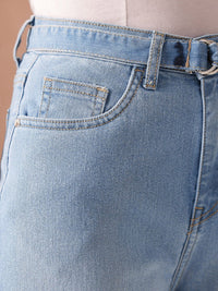 all about you Women Wide Leg High-Rise Heavy Fade Stretchable Jeans