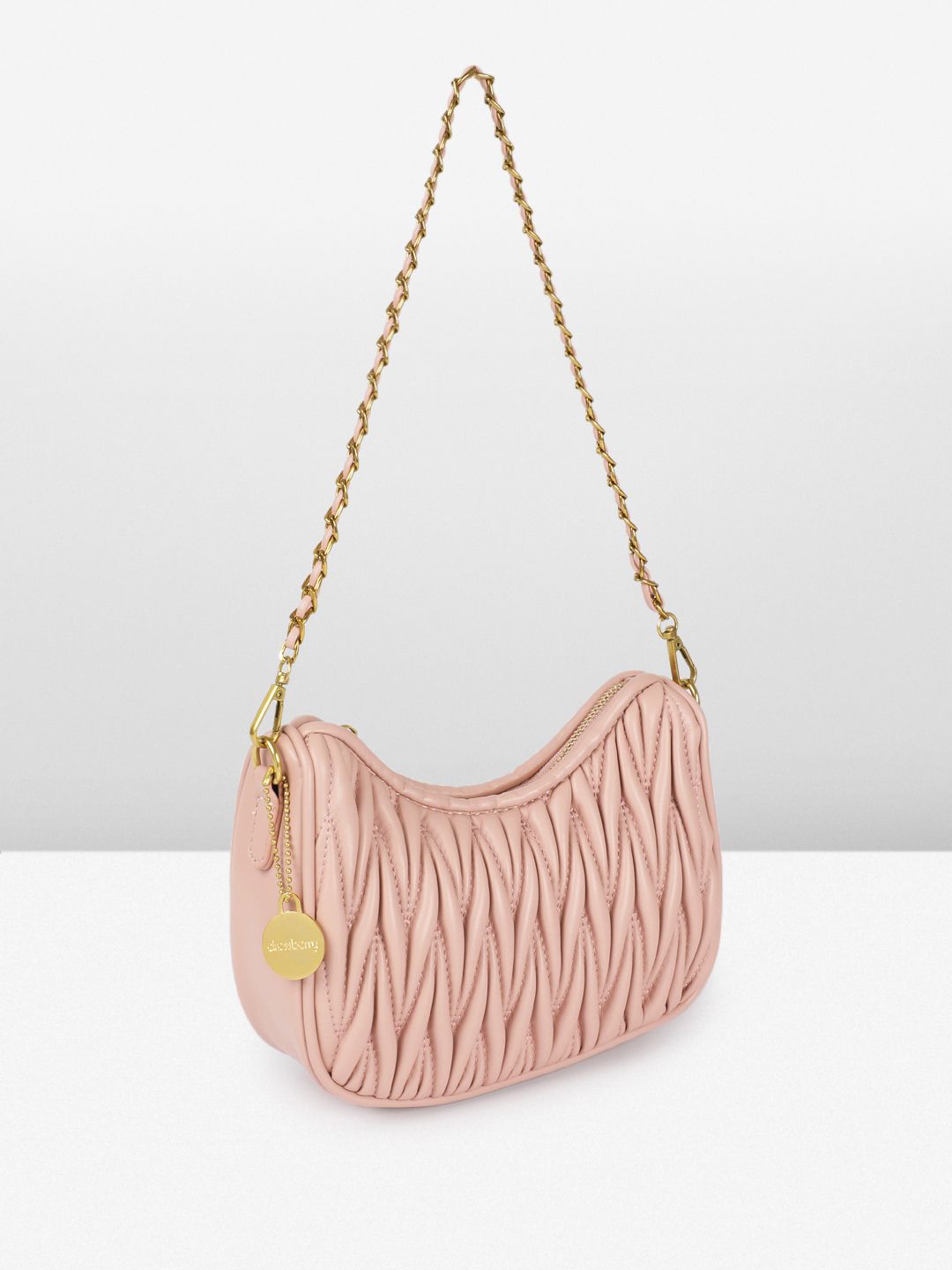 DressBerry Textured Structured Shoulder Bag