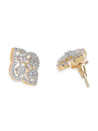 Rubans 22K Gold Plated Cubic Zirconia Stone Studded Pendant Jewellery Set