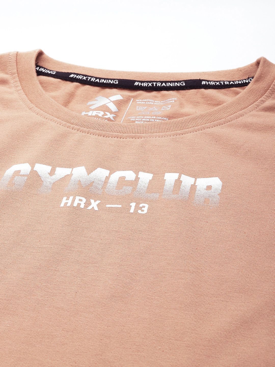 HRX by Hrithik Roshan IRONTRIBE Printed Drop-Shoulder Boxy Training Crop T-shirt