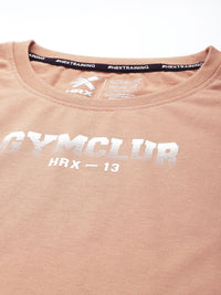 HRX by Hrithik Roshan IRONTRIBE Printed Drop-Shoulder Boxy Training Crop T-shirt