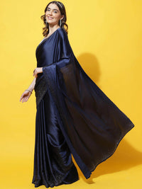kasee Saree Satin Dihiasi Manik dan Batu