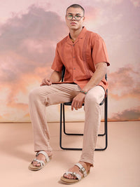 The Indian Garage Co Men Relaxed Fit Embroidery Resortwear Shirt