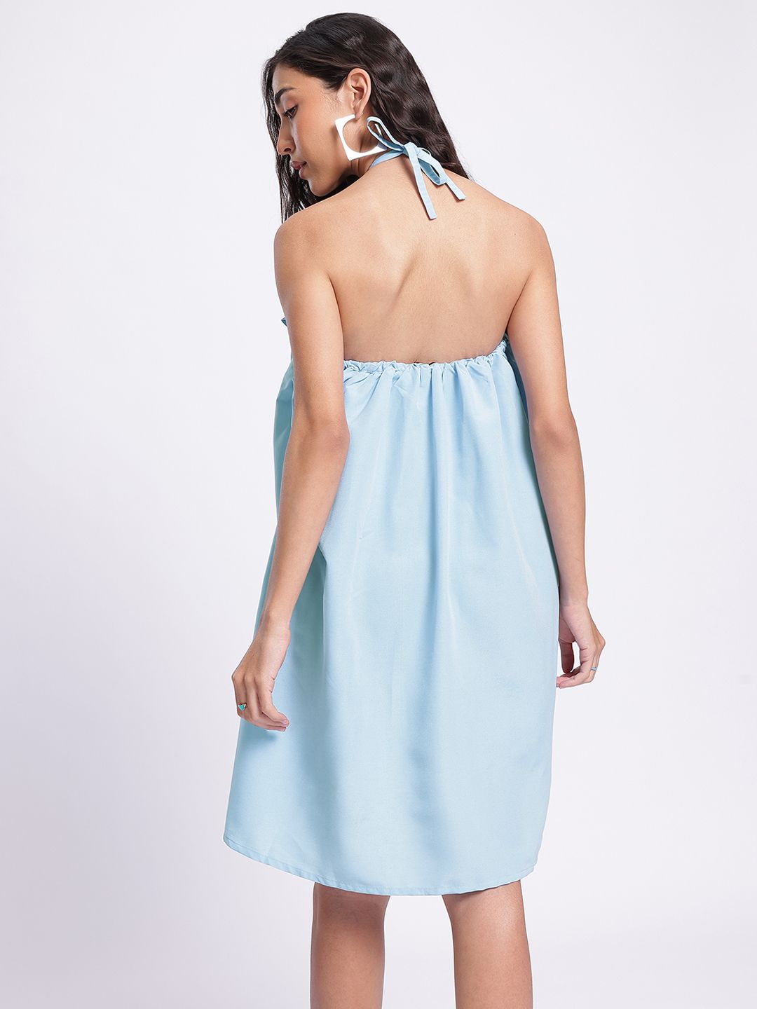 DressBerry Dreamy Rush Halter Neck Bow-Detail Sheath Dress