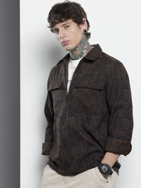 The Indian Garage Co Textured Drop-Shoulder Sleeves Relaxed Fit Casual Shirt