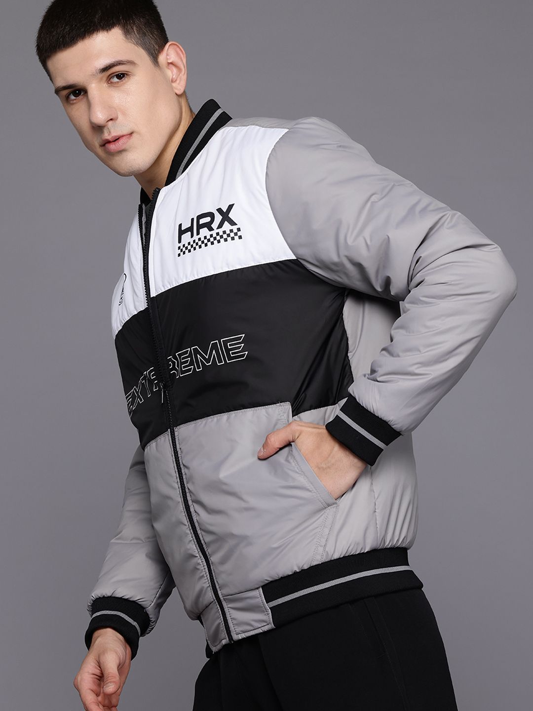 HRX by Hrithik Roshan Men Colourblocked Bomber Jacket