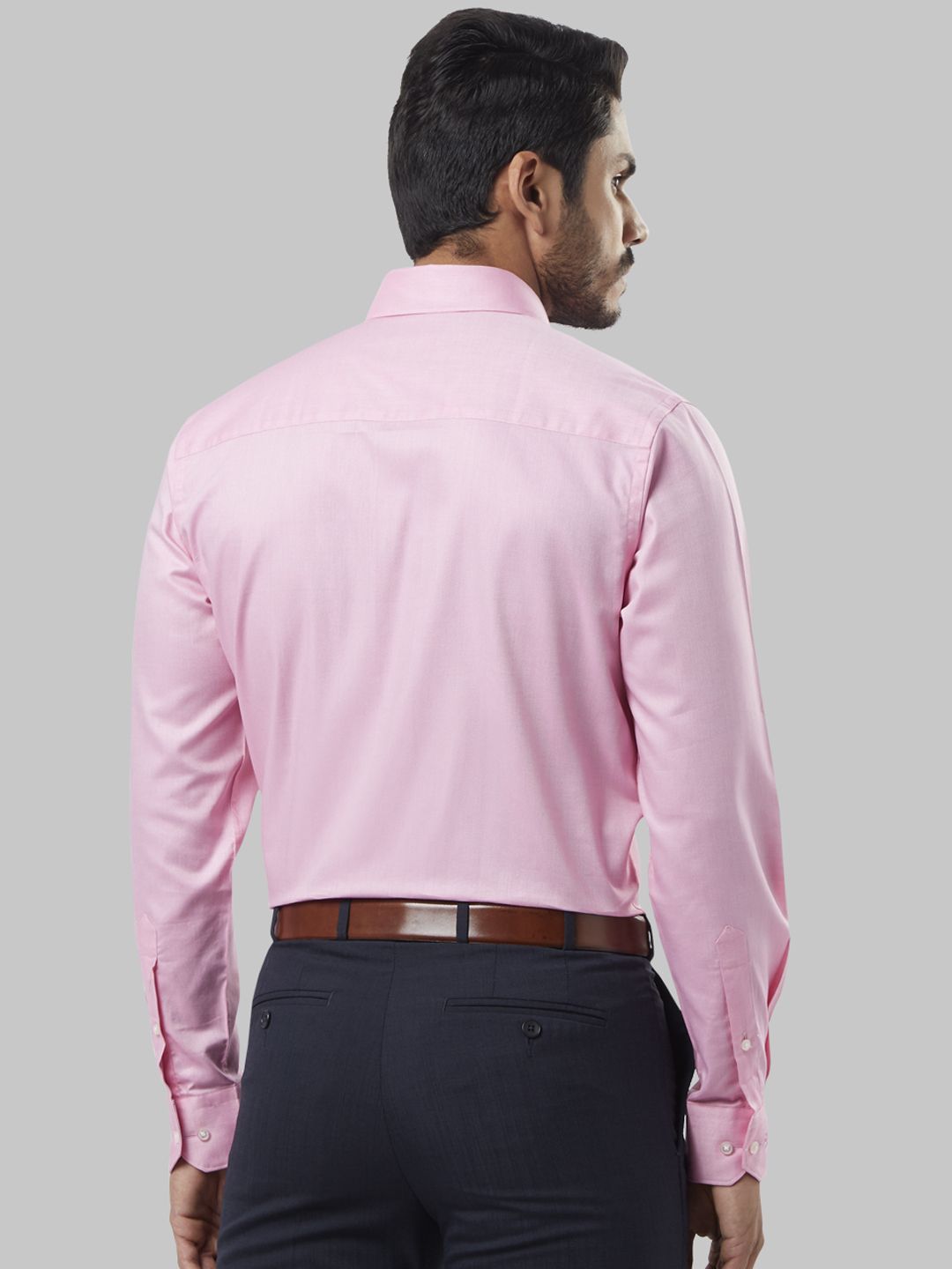 Raymond Men Pink Regular Fit Self Design Formal Shirt