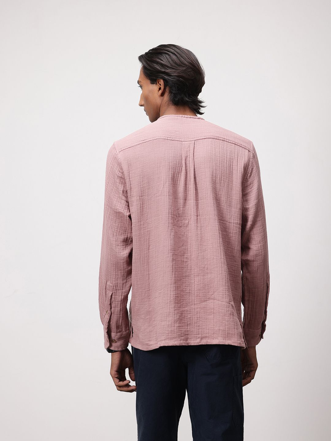 ether Zen Pure Cotton Crinkled Relaxed Shirt