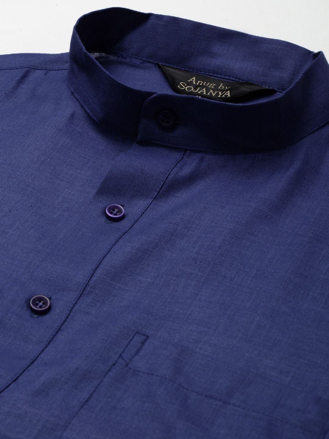 Anug by SOJANYA Men Blue Solid Kurta