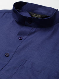 Anug by SOJANYA Men Blue Solid Kurta