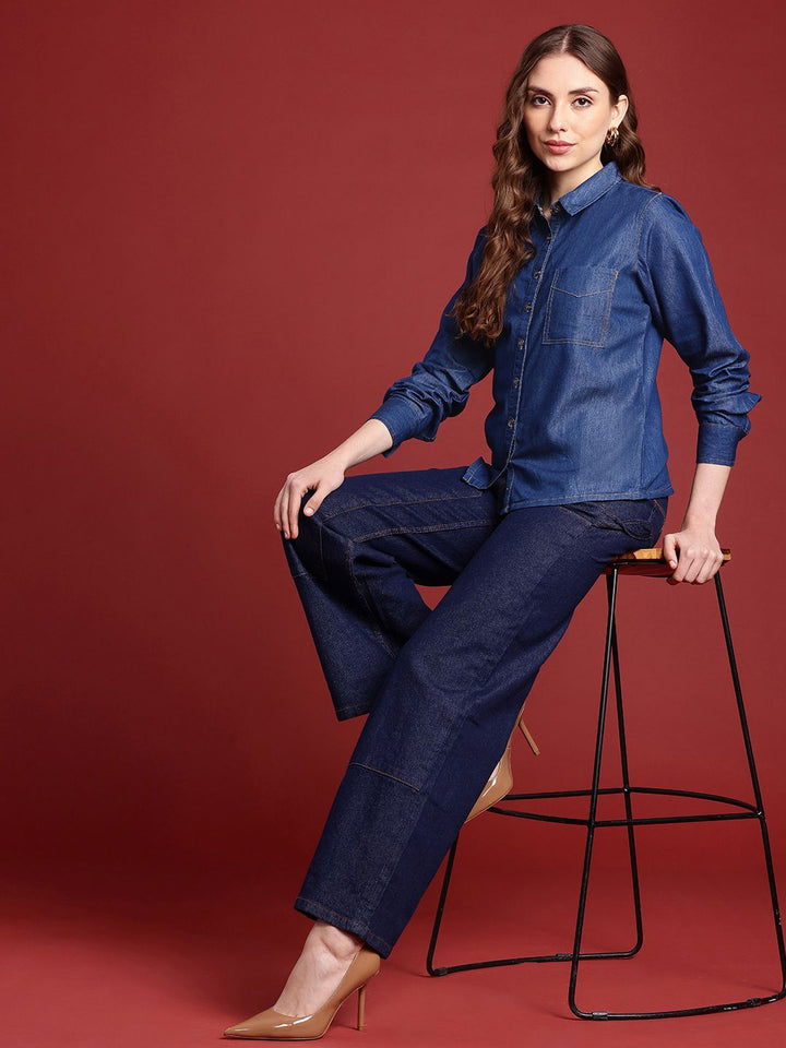 all about you Chambray Opaque Casual Shirt