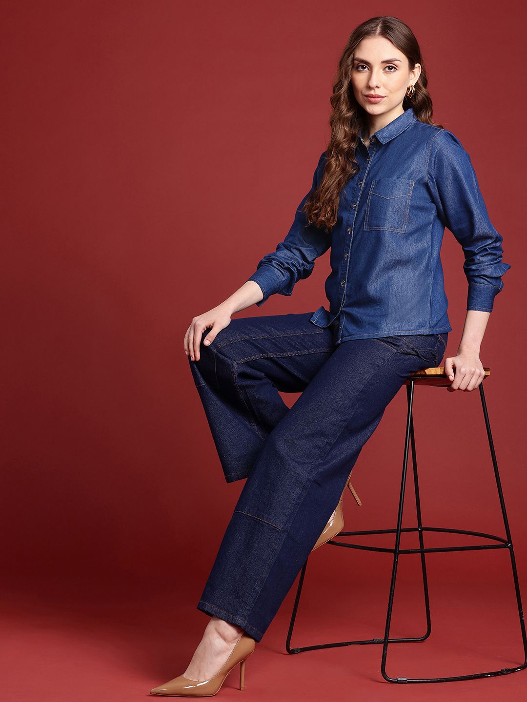 all about you Chambray Opaque Casual Shirt