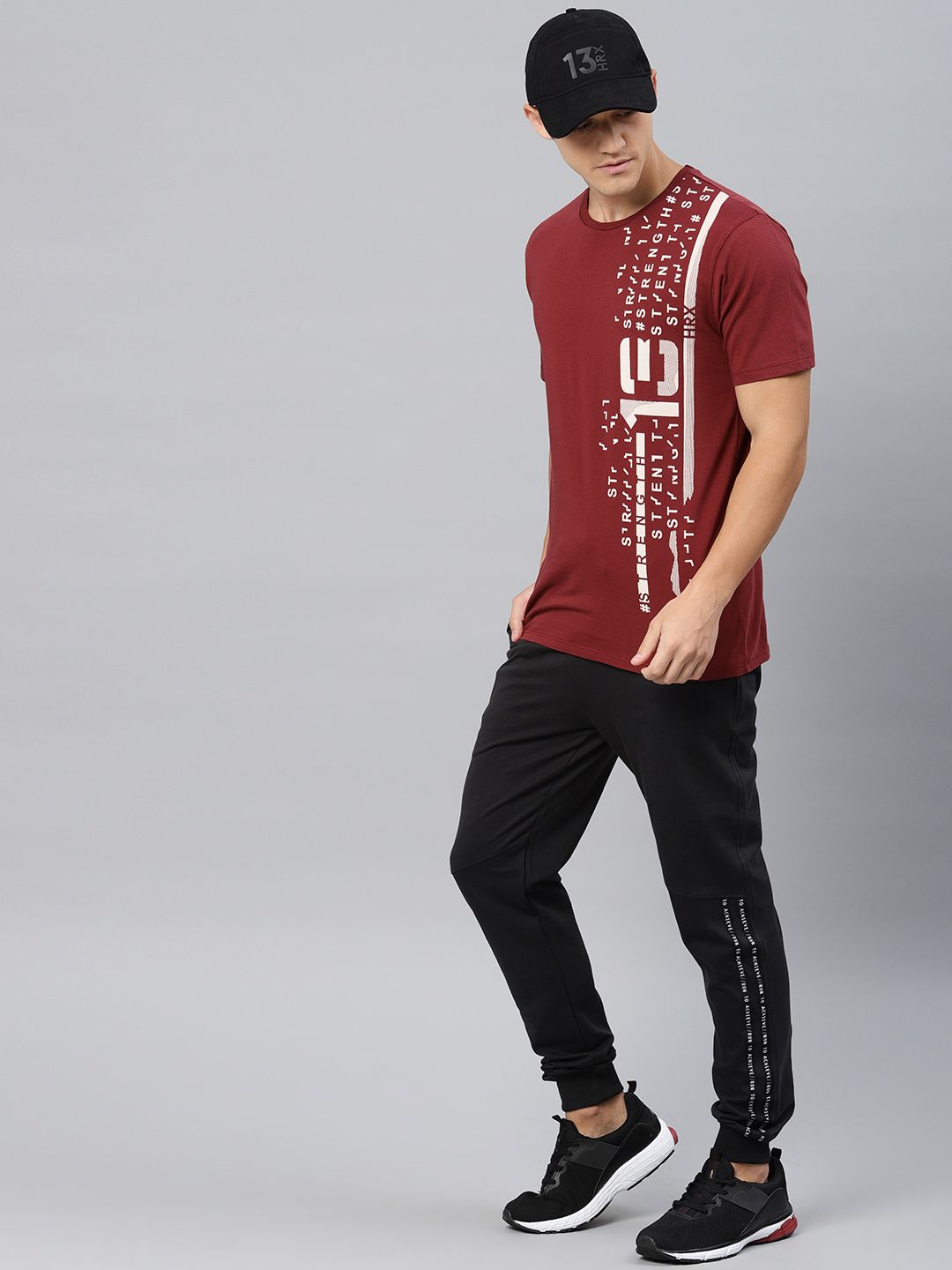 HRX by Hrithik Roshan Men Black Slim Fit Athleisure Solid Joggers