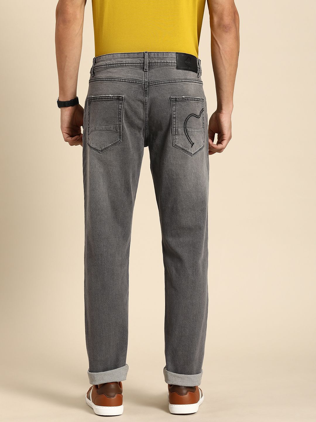 Being Human Men Slim Fit Mildly Distressed Light Fade Stretchable Jeans