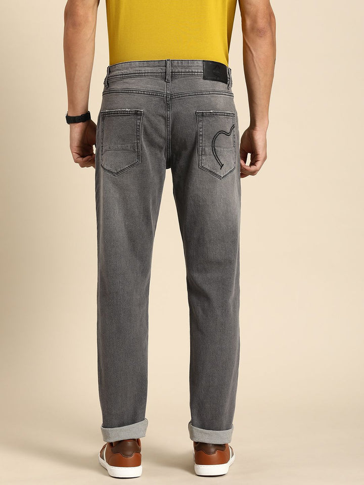 Being Human Men Slim Fit Mildly Distressed Light Fade Stretchable Jeans