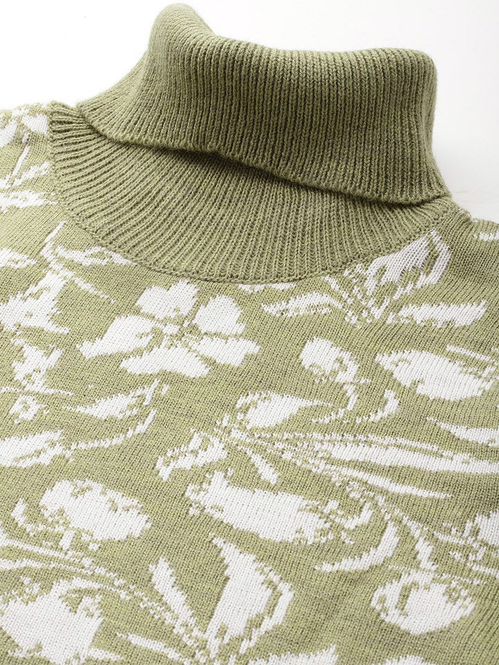 DressBerry Turtleneck Floral Pullover