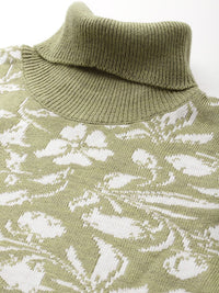 DressBerry Turtleneck Floral Pullover