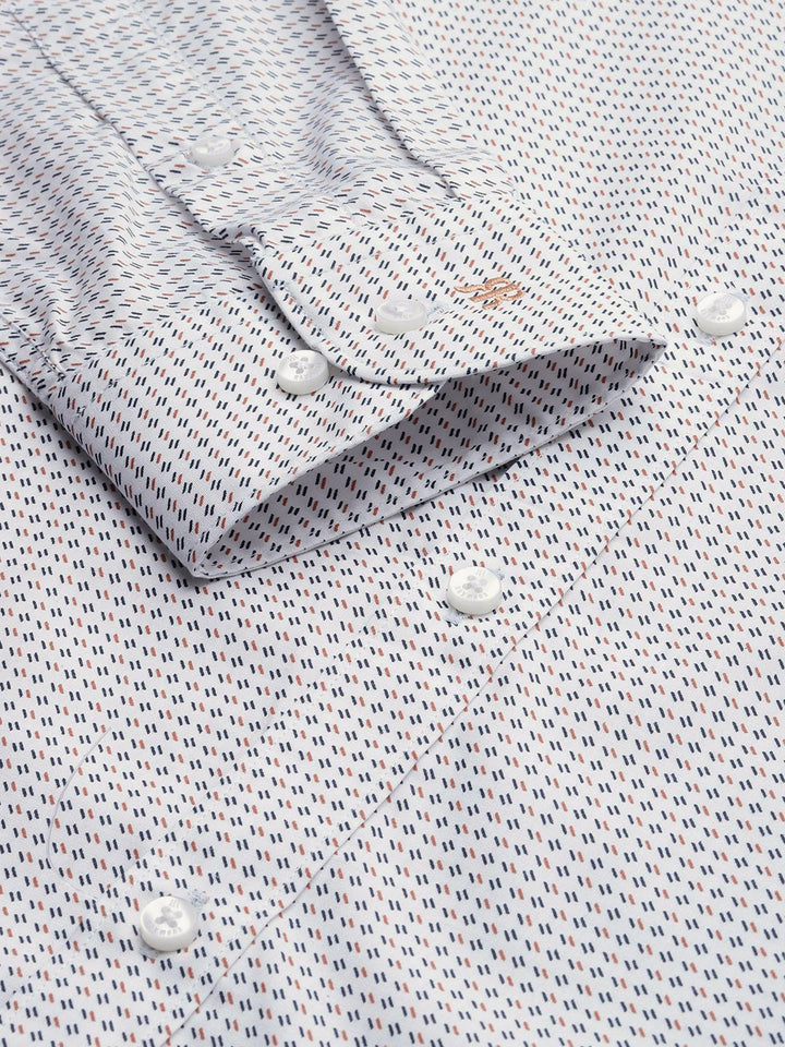 Raymond Pure Cotton Slim Fit Printed Formal Shirt