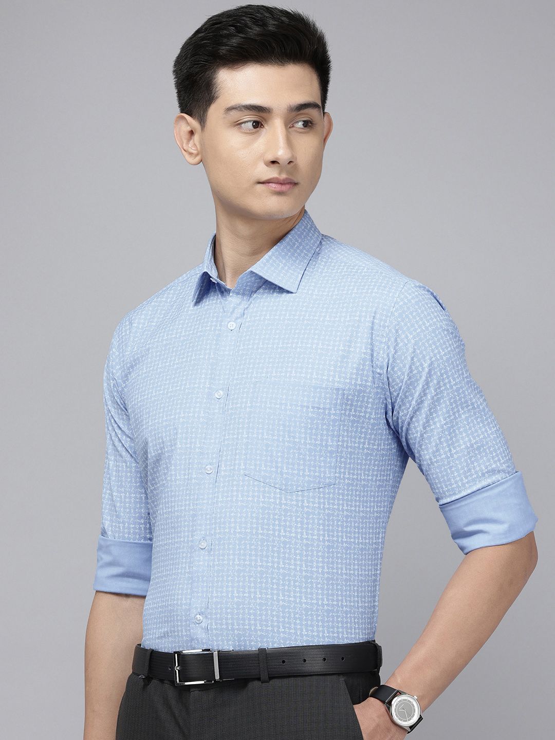 Park Avenue Slim Fit Printed Formal Shirt