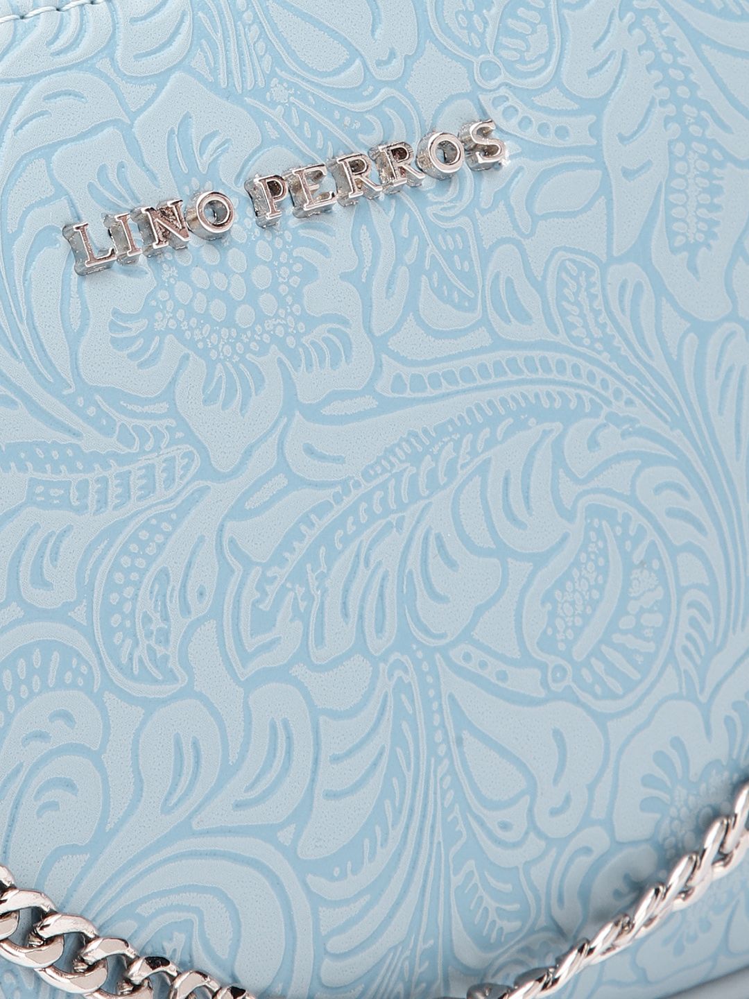 Lino Perros Floral Textured Structured Baguette Bag
