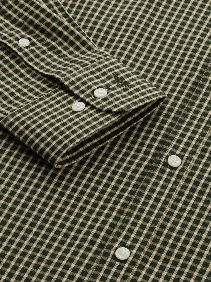 Park Avenue Slim Fit Micro Checked Pure Cotton Formal Shirt