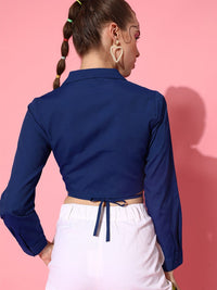 STREET 9 Stylish Blue Solid Top