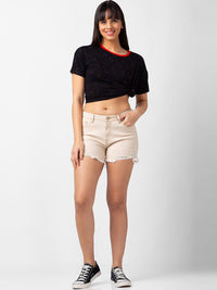 SPYKAR Women Slim Fit Denim Shorts