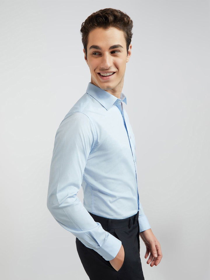 Raymond Solid Slim Fit Pure Cotton Formal Shirt