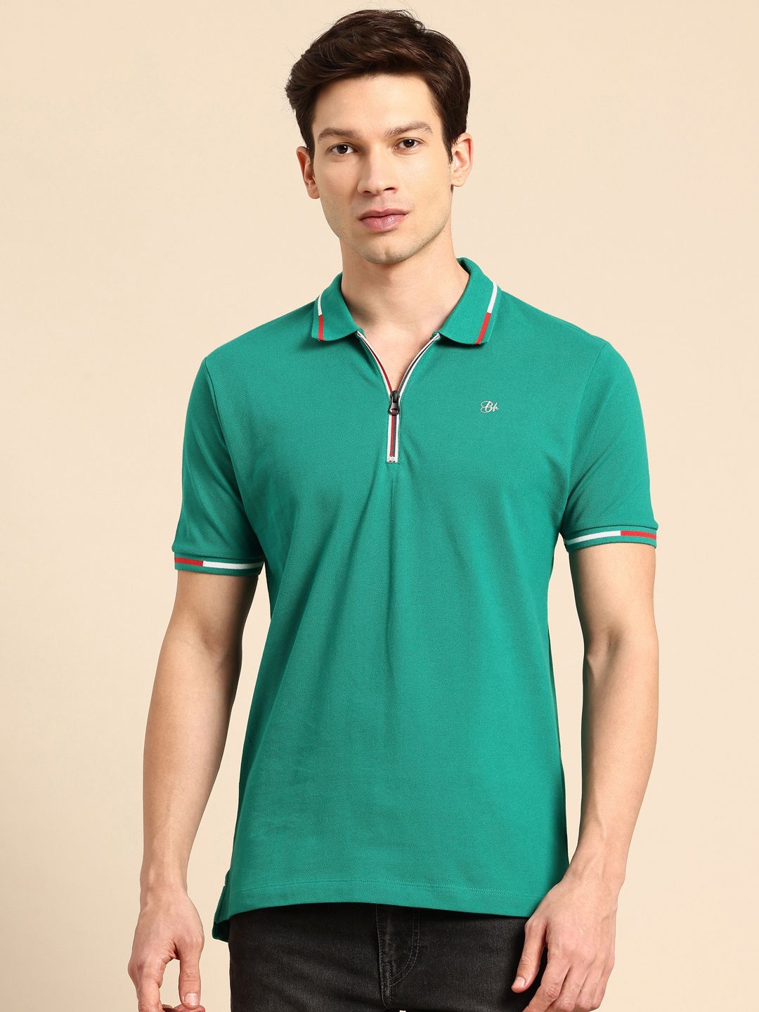 Being Human Polo Collar Pure Cotton T-shirt