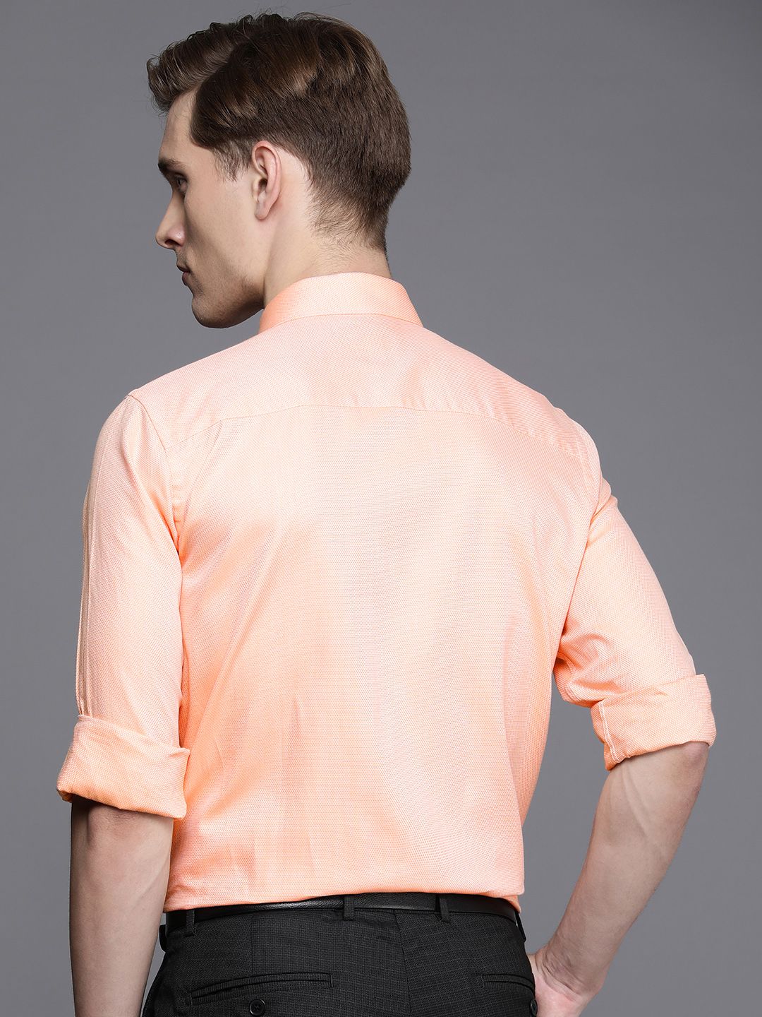 Raymond Opaque Self Design Pure Cotton Formal Shirt