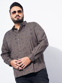The Indian Garage Co Plus Size Floral Printed Cotton Casual Shirt