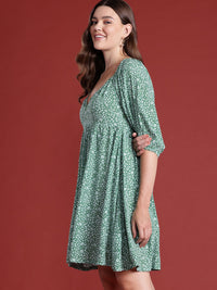 all about you Floral Print Sweetheart Neck Empire Dress