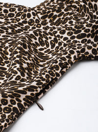 DressBerry Fierce Side Animal Skin Print Midi Dress With Slit