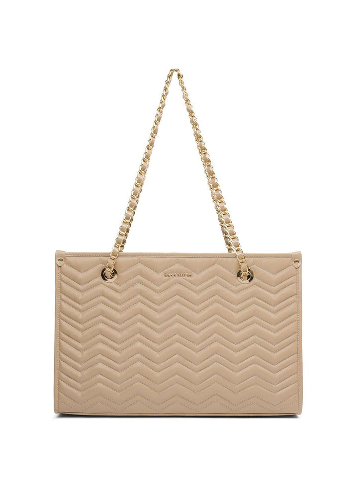 Berrylush Structured Handheld Bag with Quilted