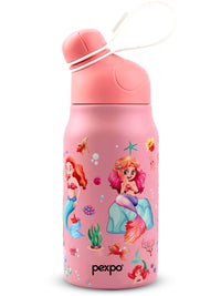Pexpo Piano Pink Double Wall Thermosteel Hot & Cold Mermaid Botol Air Bertebat 425ml