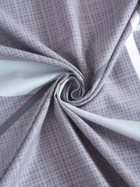 KLOTTHE Grey Geometric Polycotton 210 TC King Halus Cadar dengan 2 Sarung Bantal-98 x 89 inci