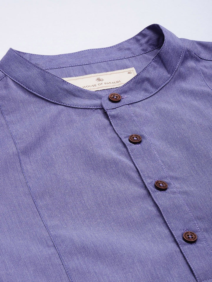 House of Pataudi Band Collar Rozana Kurta