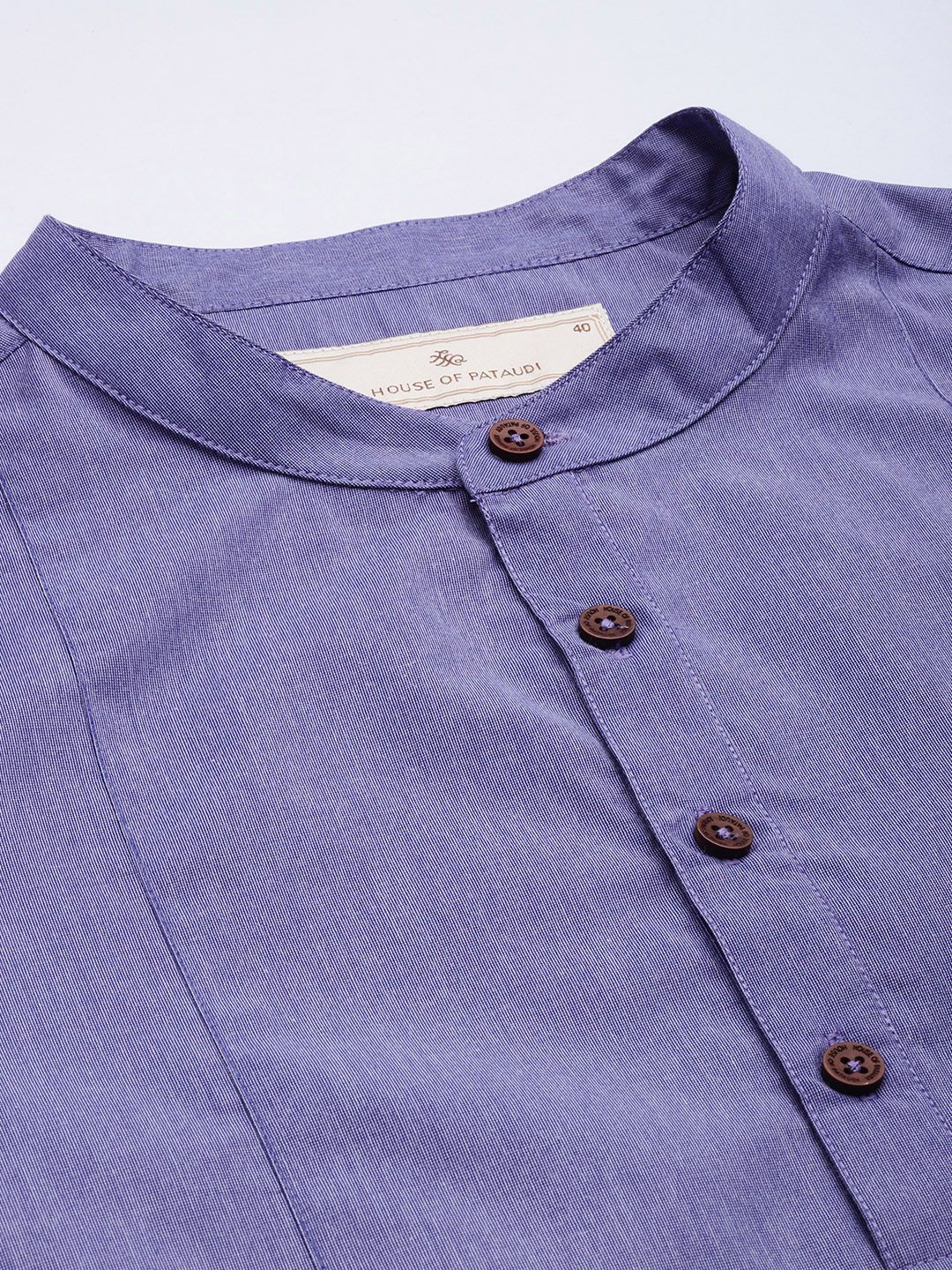 House of Pataudi Band Collar Rozana Kurta