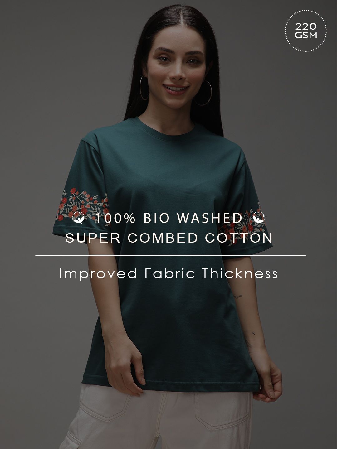 Dillinger Women Lengan Pendek Leher Krew Bercetak Tshirt