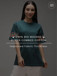 Dillinger Women Lengan Pendek Leher Krew Bercetak Tshirt