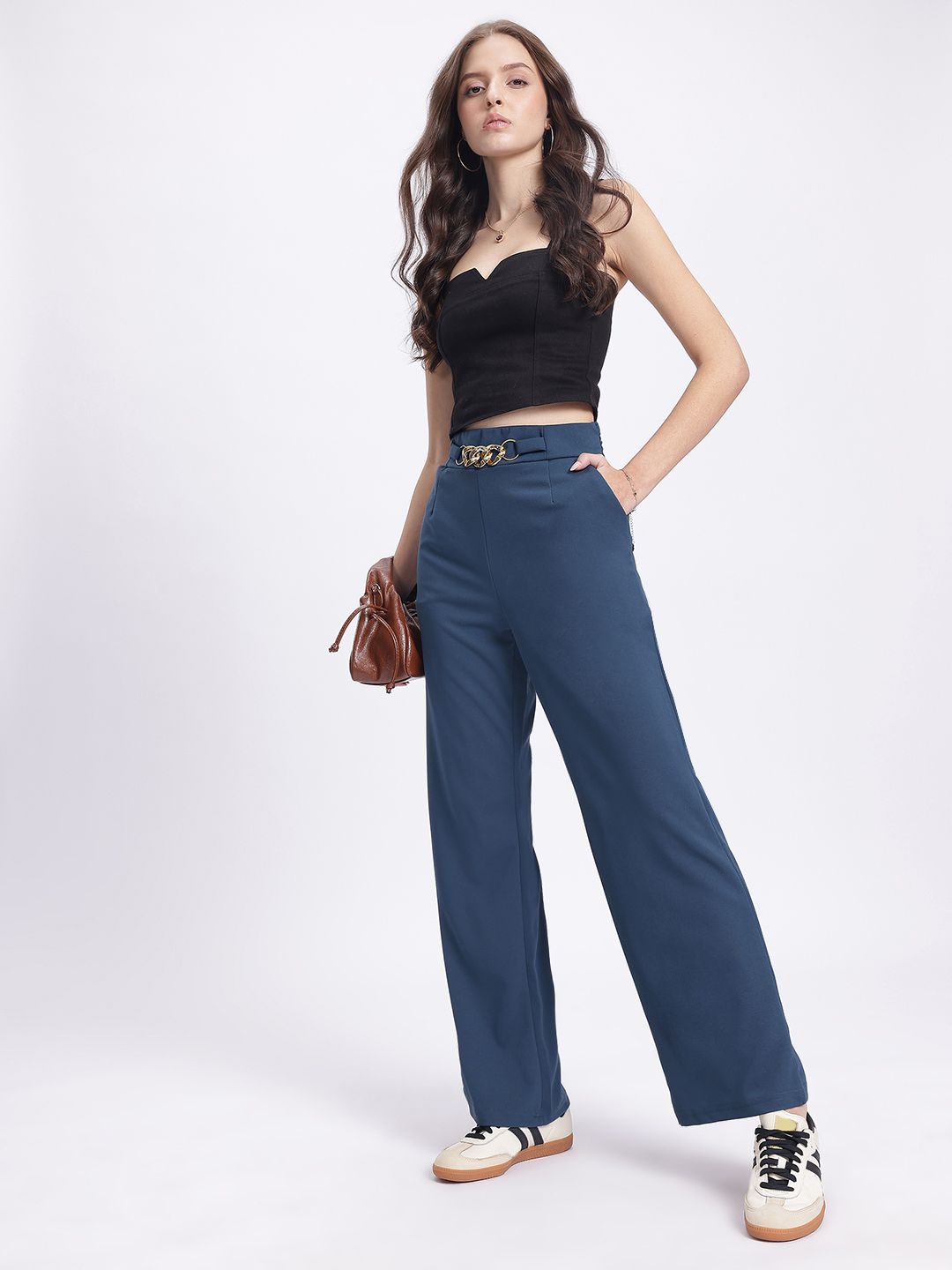 DressBerry Women Urban Sophistication Buckled Trousers