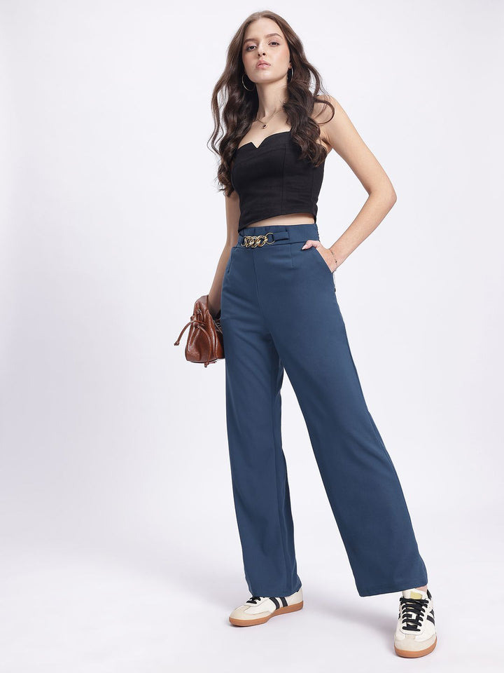 DressBerry Women Urban Sophistication Buckled Trousers