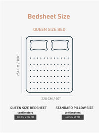 TRIDENT Vivid Caramel HE Flat 144TC Queen Cotton Bedsheet Set