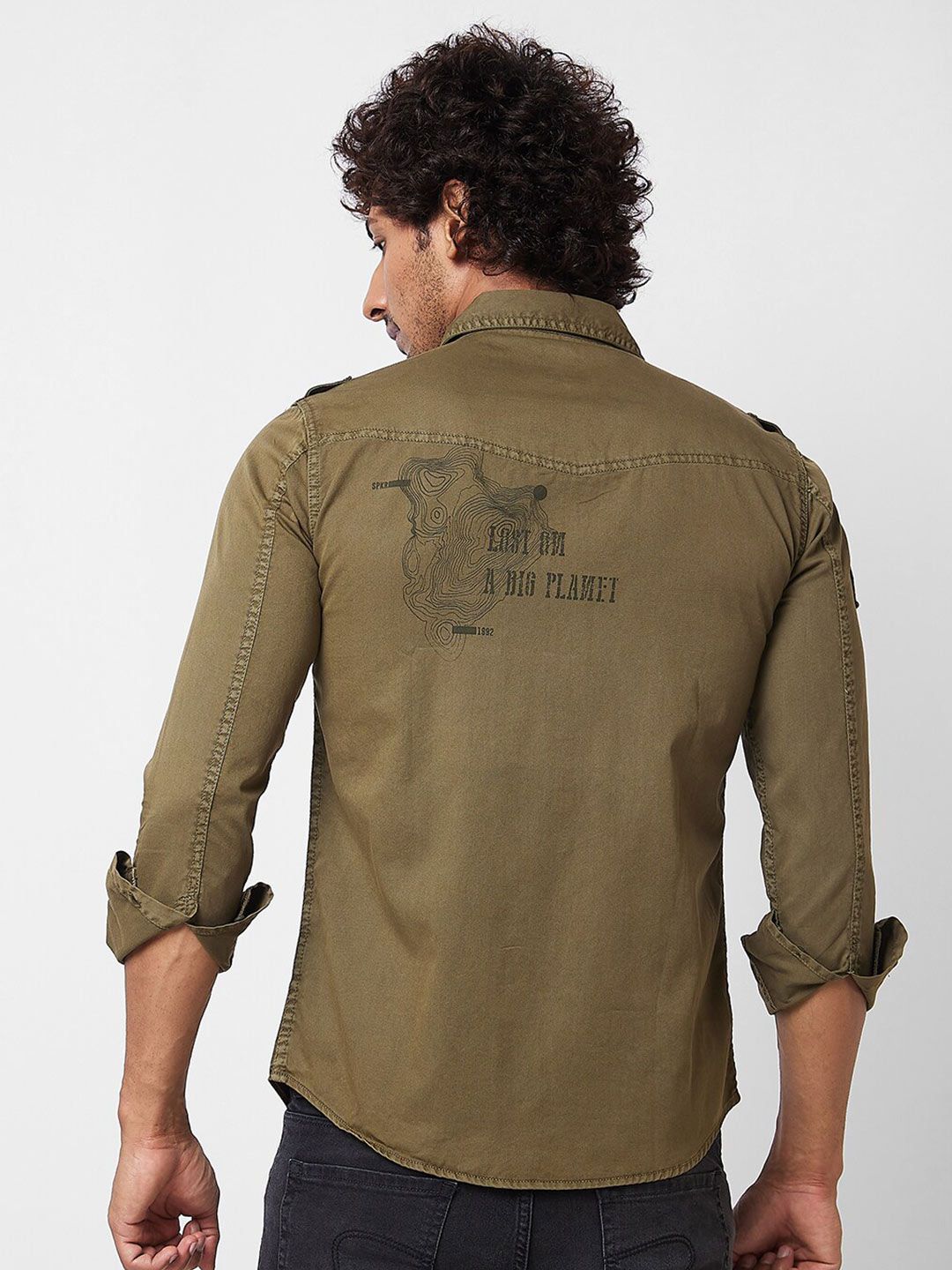 SPYKAR Spread Collar Cotton Casual Shirt